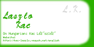 laszlo kac business card